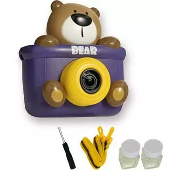 Lets Toy Camera Bubbles BEAR + Refill Solution 2p Корейские детские игрушки