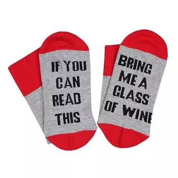 Letter English Embroidered Socks Pure Cotton Fabric Breathable Absorption Sweat