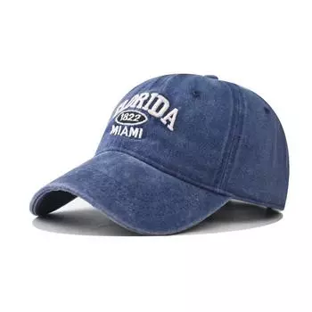 Letter Florida Embroidery Miami Baseball Cap Curved Brim Summer Travel Hats