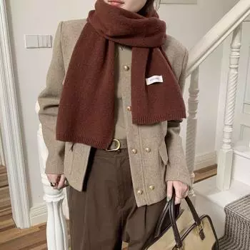 Letter Knitted Scarf Wool Scarves Warm Scarf Classic Winter Cashmere Scarves Autumn Winter B