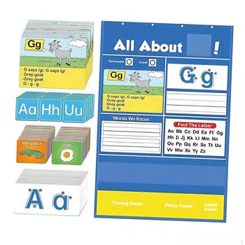 Letter Learning Pocket Chart Educational Tool Easy to Use Creative Teaching Alphabet