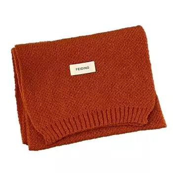 Letter Pure Color Scarf Red Wool Shawl Elegant Knitted Scarves Male