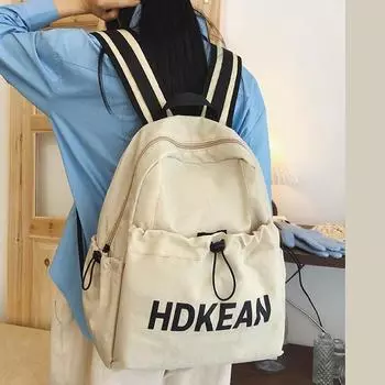 Letter Student Schoolbag Women s Large Capacity Travel Backpack Men s Computer Backpack красный