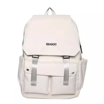 Letters Minimalist Embroidered Nylon Daypack With Breathable Shoulder Straps