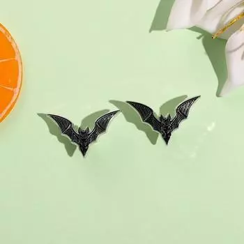 Летучая мышь Брошь Хэллоуин Стиль Длинные Крылья Панк Темный Стиль Значок Украшения Украшения Ювелирные Изделия Антикоррозийный Легкий Животный Подарок на Хэллоуин Праздничная Одежда чёрный
