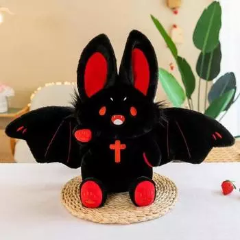 Летучая мышь, чучело, плюшевая кукла, летучая мышь, кролик, игрушка для сна, декор на Хэллоуин, рождественские игрушки, пасхальные готические подарки