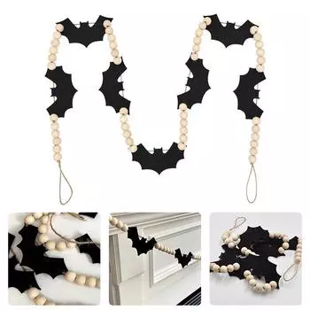 Летучая мышь, гирлянда, баннер, счастливый Хэллоуин, вечеринка, осенний фестиваль, камин, мантия, жуткая стена, Декор для фермерского дома в стиле бохо, фон