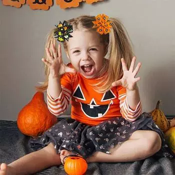 Летучая мышь Хэллоуин Лук Заколка для волос Скелет Летучая мышь Утконос Заколка Забавная тыква Шпилька Вечеринка H