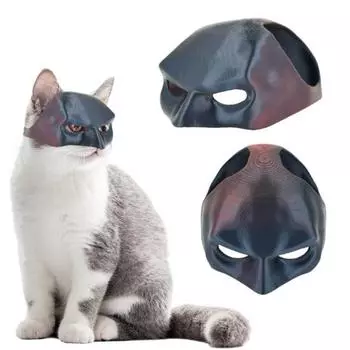 Летучая мышь Кот Мститель Лицо Подушка Кошка Косплей Шляпа Хэллоуин Костюм Аксессуар 3D 9cm красный черный