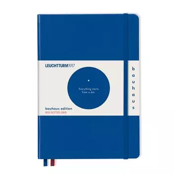 Leuchtturm Bauhaus Note Dot Square A5 Red Dot Royal Blue 359618 Обычный импортный продукт