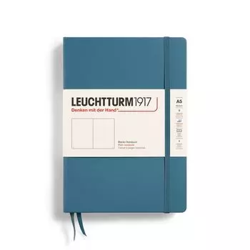 Leuchtturm Блокнот A5 Без линовки Камень Синий 363333 Официально Импортировано