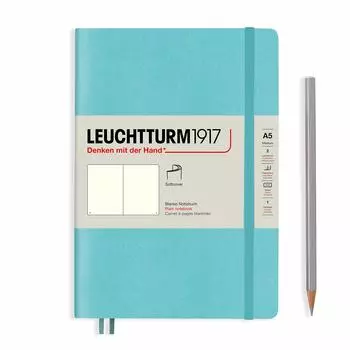Leuchtturm Блокнот A5 Без линовки Мягкая обложка Аквамарин 363406 Официальный импорт