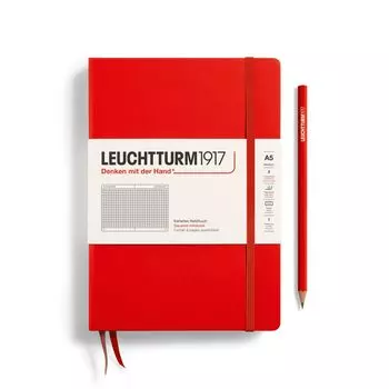 Leuchtturm Блокнот A5 Клетка Красный 312564 Официальный Импорт