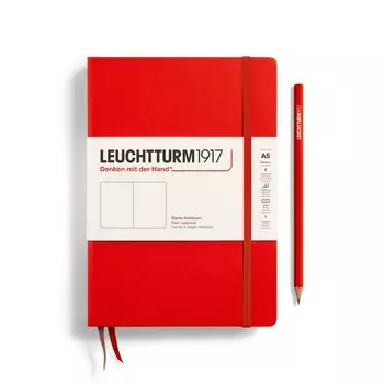 Leuchtturm Note A5 Plain Red 309141 Подлинный импортный продукт