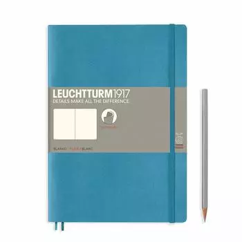 Leuchtturm Note B5 Plain Soft Cover Nordic Blue 355299 Regular Import Product