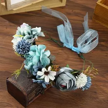 LEVAO Новая весенняя свадебная повязка на голову для дам, нежный цветочный головной убор, модная повязка на голову в форме венчика, повязка на голову, аксессуары для волос