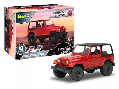 Level 2 Easy Click Model Kit Jeep Wrangler Rubicon Scale Model Revell 1/25 красный