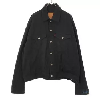 LEVI STRAUSS & CO. Denim Jacket L black Denim jacket with suspenders Men s Used
