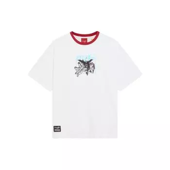 Levis X Gundam SS24 Аниме Мобильный Костюм с принтом и цветными блоками, футболка с круглым вырезом и коротким рукавом, мужские топы, белые A7412-0000