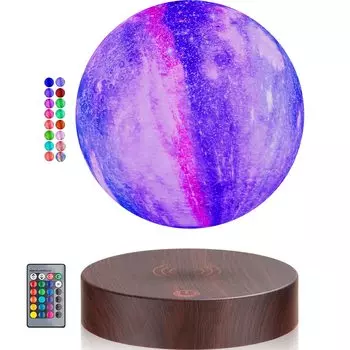 Levitation Galaxy Moon 16 цветов Магнитная левитация 3D печать Луна светодиодный светильник с пультом дистанционного управления плавающий и вращающийся ночник в комнате на день рождения