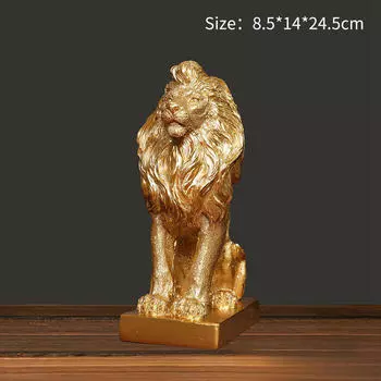 Лев Скульптура Статуя Коллекционный Настольный Орнамент Художественная Статуэтка Декоративная для Офиса Lie Down