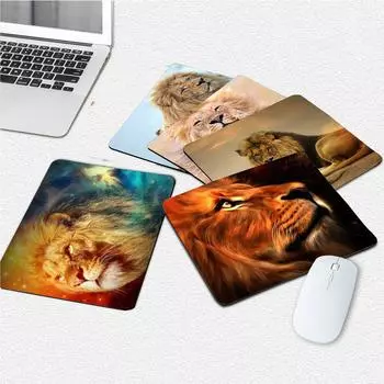 Лев животное анимация офис компьютерный стол коврик клавиатура большой коврик для мыши ноутбук подушка нескользящая для подростков девочек спальня No Lock Edge18x22cm