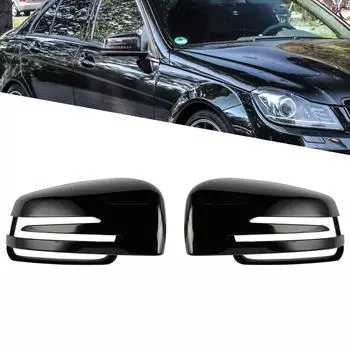 Левая правая боковая дверная крышка зеркала для Mercedes W204 X204 W212 W221 C300 C218 Крышка бокового зеркала автомобиля Корпус крышки крыла left