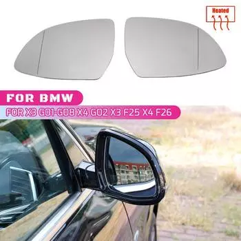 Левая правая дверь боковое обогреваемое стекло зеркала заднего вида пластина для BMW X3 G01 X4 F26 G02 X5 F15 G05 X6 F16 G06 2015-2019
