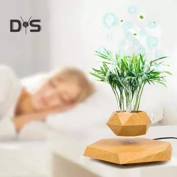 Левитирующий горшок для растений Плавающий вращающийся горшок для бонсай Тихий магнитный привлекательный подвесной горшок для растений для домашнего офиса Маленькие растения B