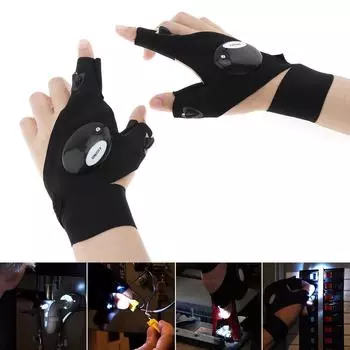 Левый и правый регулируемый эластичный ремонтный светильник для пальцев, волшебный ремешок для рыбалки, перчатка на палец, светодиодный фонарик