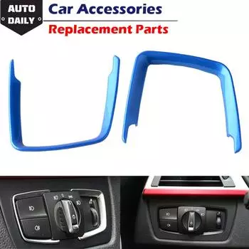 Левый руль автомобиля Выключатель фары Панель наклеек Рамка Автомобиль Внутренний молдинг Отделка подходит для BMW 3Series F30 F31 F34 4Series
