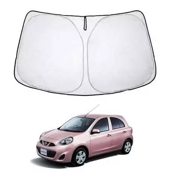 LEXLEYS Nissan March K13 Series Improved Front Sunshade MARCH Blackout Curtain Shade Sun Shade Car One Touch Window Glass Cover Set Sleeping in Car Go