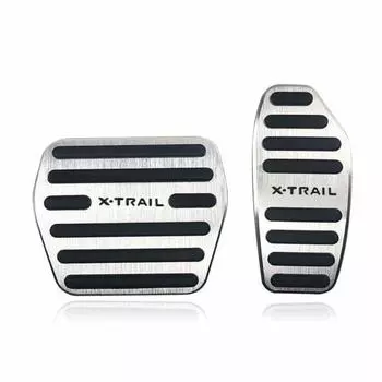 LEXLEYS Nissan New X-Trail T33 T32 NT32 HT32 HNT32 Aluminum Pedal Accelerator Brake Cover Anti-Slip Cover Rubber X-TRAIL Custom Dress Up Parts (Blue)