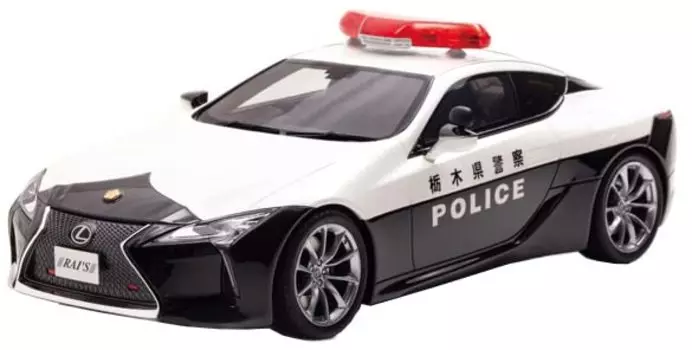 Lexus LC500 2020 года выпуска, Департамент дорожного движения полиции префектуры Тотиги, автомобиль полиции по борьбе с беспорядками, готовый продукт H7182002 RAI S 1/18 (УРЗ100)