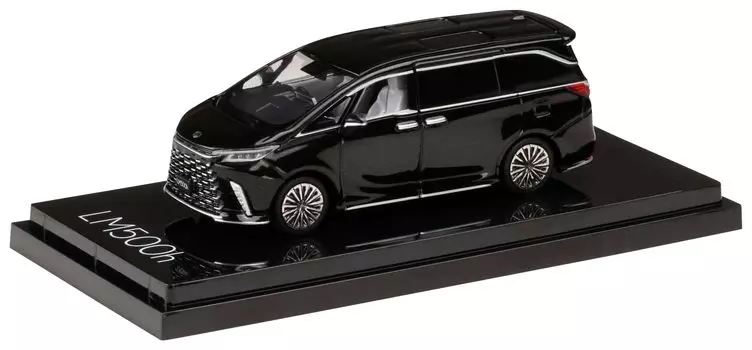 LEXUS LM500h графитово-черный стеклянный чешуйчатый 1/64 (Правый руль) / 4-местный