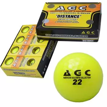 LEZAX Golf Ball AGC 2 Piece 1 Dozen Neon Yellow YE (12 Pieces) AGBA-4714