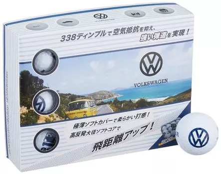 LEZAX Golf Ball Volkswagen Golf Ball 1 Dozen White (12 Pieces) VWBA-9783 белый