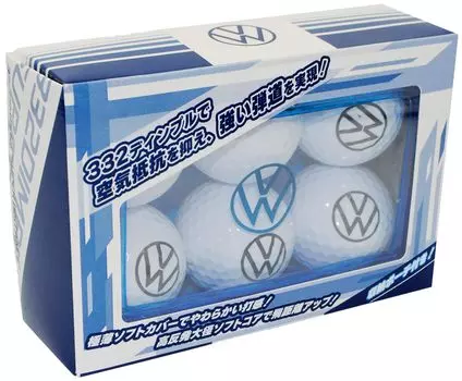 LEZAX Volkswagen Golf Balls 6 Pieces White VWBA-3765