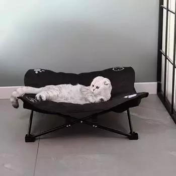 Лежак для домашних животных, универсальный, для всех сезонов, кошачье гнездо, складная кошачья кровать, исходящие принадлежности для собак, подходящие для малых и средних размеров M 52x52cm белый