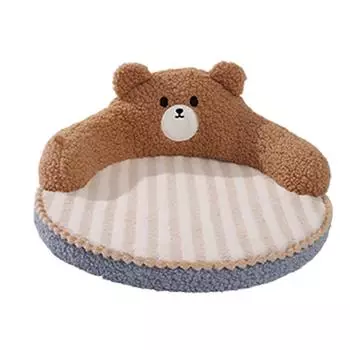 Лежанка для кошек с высокой спинкой, всесезонная, обнимающий дизайн, моющаяся, уютная теплая подстилка для кошек, собак, домашних питомцев, маленьких