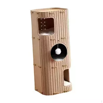 Лежанка для кошки, Пещера, Крытый туннель, Кондо, Закрытая лежанка с подвесным мячиком, Домик для сна И верблюд