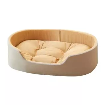 Лежанка для собак для маленьких и средних собак и кошек, Моющаяся Делюкс, Нескользящее дно, Высокие и низкие бортики, Универсальный съемный матрасик для четырех сезонов, Не собирает шерсть S