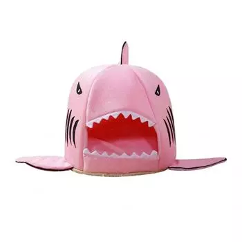 Лежанка виде акулы для собак и кошек XS розовый