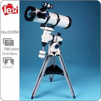 Lezi 01050 аэрокосмический кронштейн для астрономического телескопа, мощная машина для очков, мини-конструкторы, кирпичи, строительные игрушки для детей, без коробки