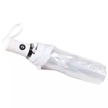 LEZOOY полностью автоматический складной прозрачный автоматически открывающийся и закрывающийся легкий дорожный прозрачный дождевик с матовым прозрачным складным зонтом 8 защит