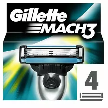 Лезвие для бритья Gillette Mach 3 (4 единицы)