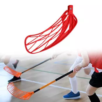 Лезвие для флорбола, изогнутая головка хоккейной клюшки для сухих земель, универсальное стекловолокно Left Hand Red