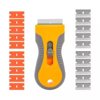 Лезвие для удаления клея, скребок для стекла духовки, скребок для бритвы, пластиковая ручка, скребок для бритвы, шпатель, инструмент для автомобильной пленки, лезвие для чистки окон, скребок