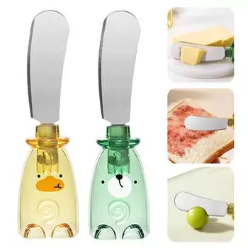 Лезвие хлеба нержавеющей стали качества еды мультфильма стоящее тост сырный десерт жёлтый