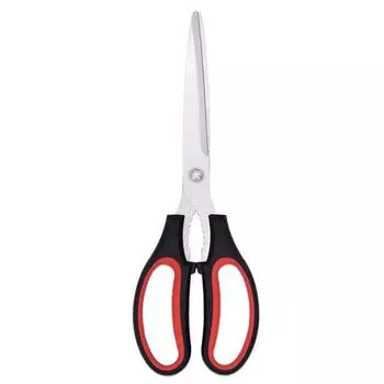 Нержавеющая сталь PP ручка корейские зажимы для барбекю бытовые многофункциональные кухонные ножницы с открывалкой для пивных бутылок красный